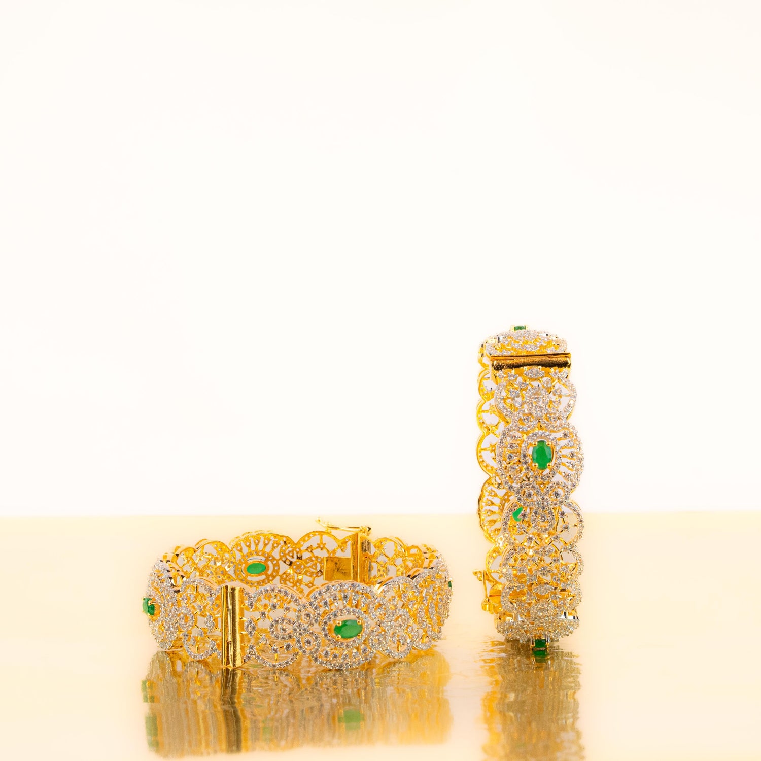 Gold Plated Ceubic Zirconia(CZ) Bangle