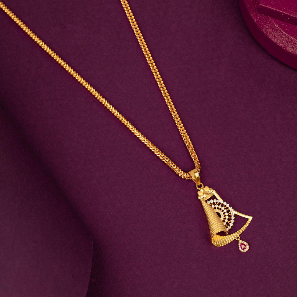 Gold Plated Chain &amp; Pendant Set