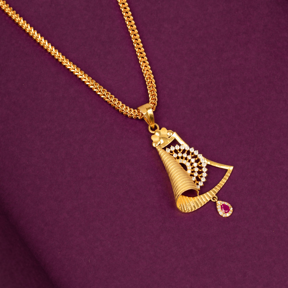 Gold Plated Chain &amp; Pendant Set