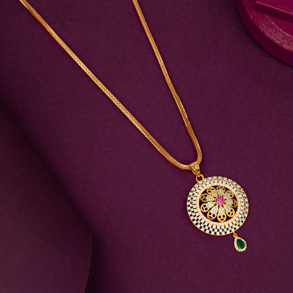 Gold Plated Chain &amp; Pendant Set