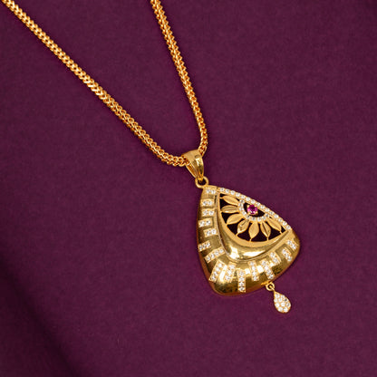 Gold Plated Chain &amp; Pendant Set