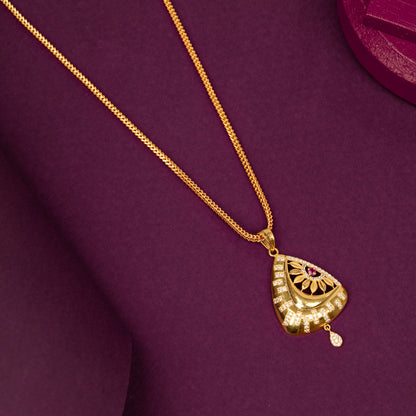 Gold Plated Chain &amp; Pendant Set