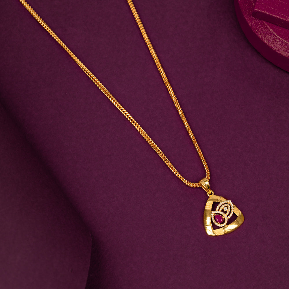 Gold Plated Chain &amp; Pendant Set