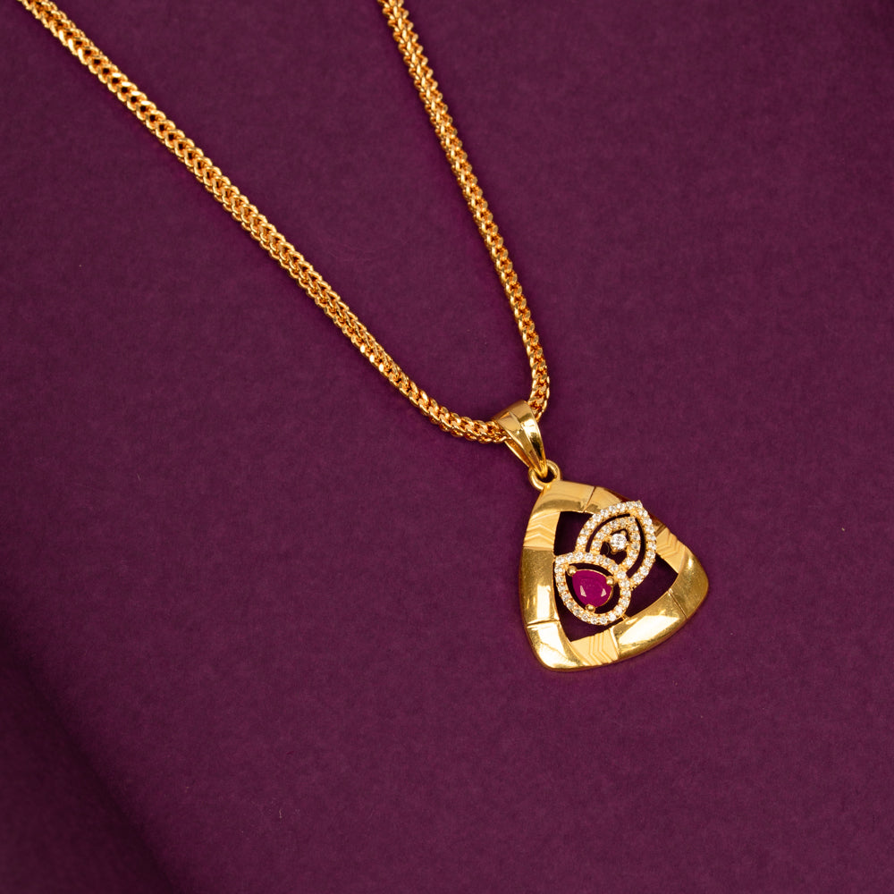 Gold Plated Chain &amp; Pendant Set