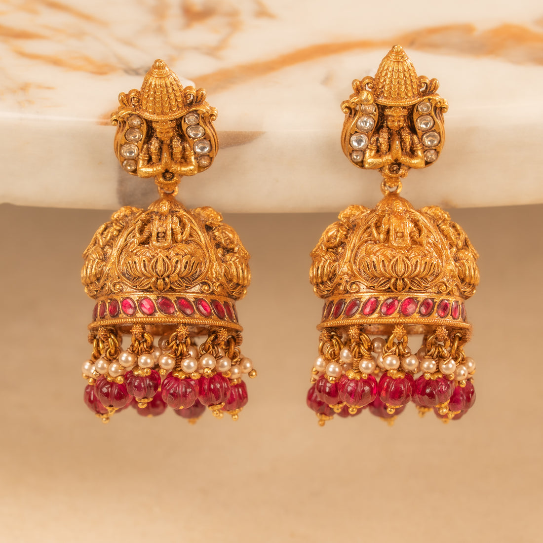 Kundan Jhumkas