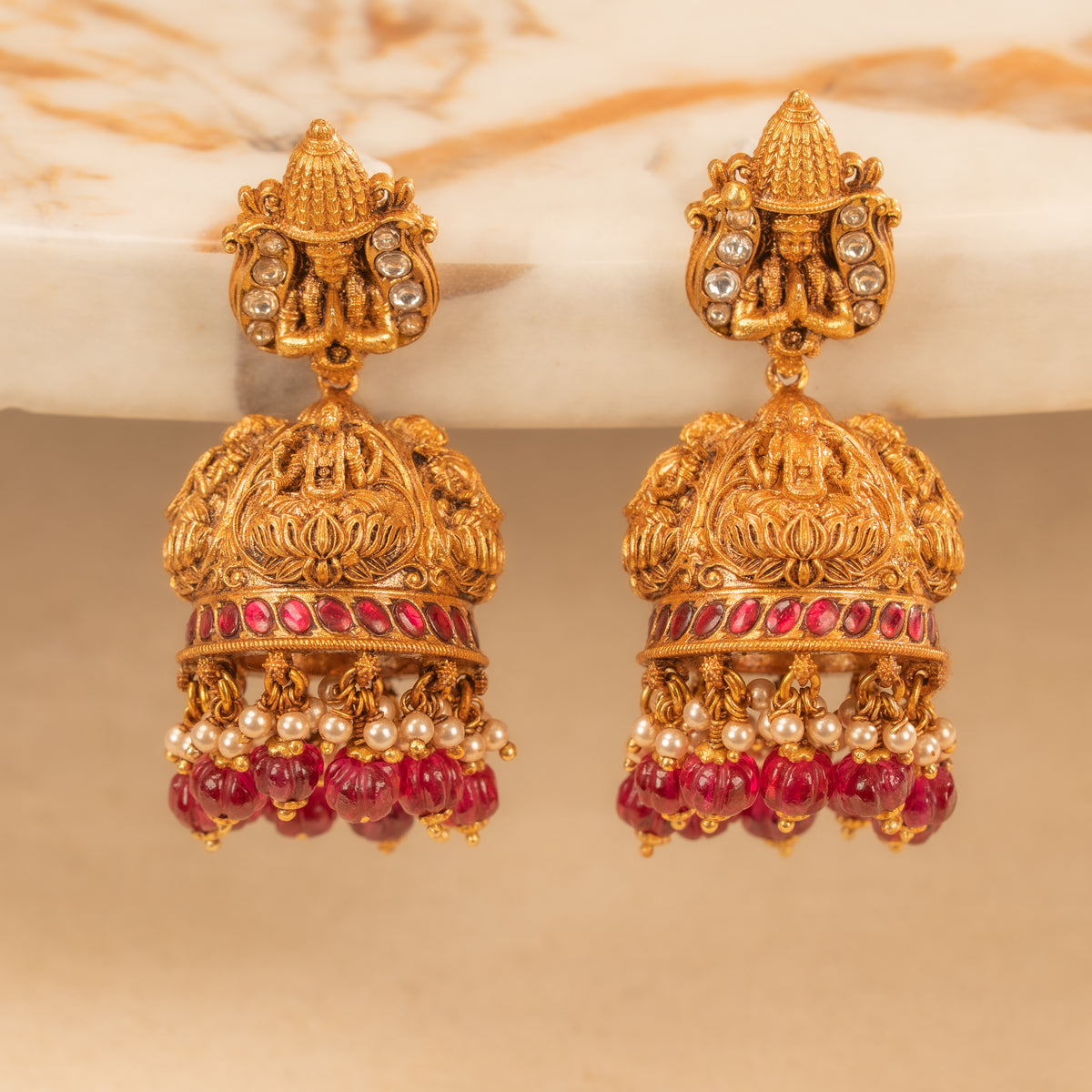 Kundan Jhumkas