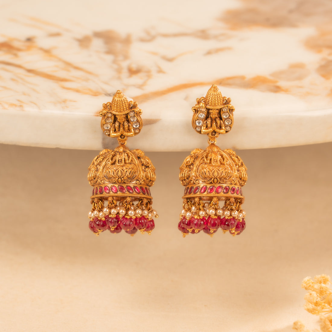 Kundan Jhumkas