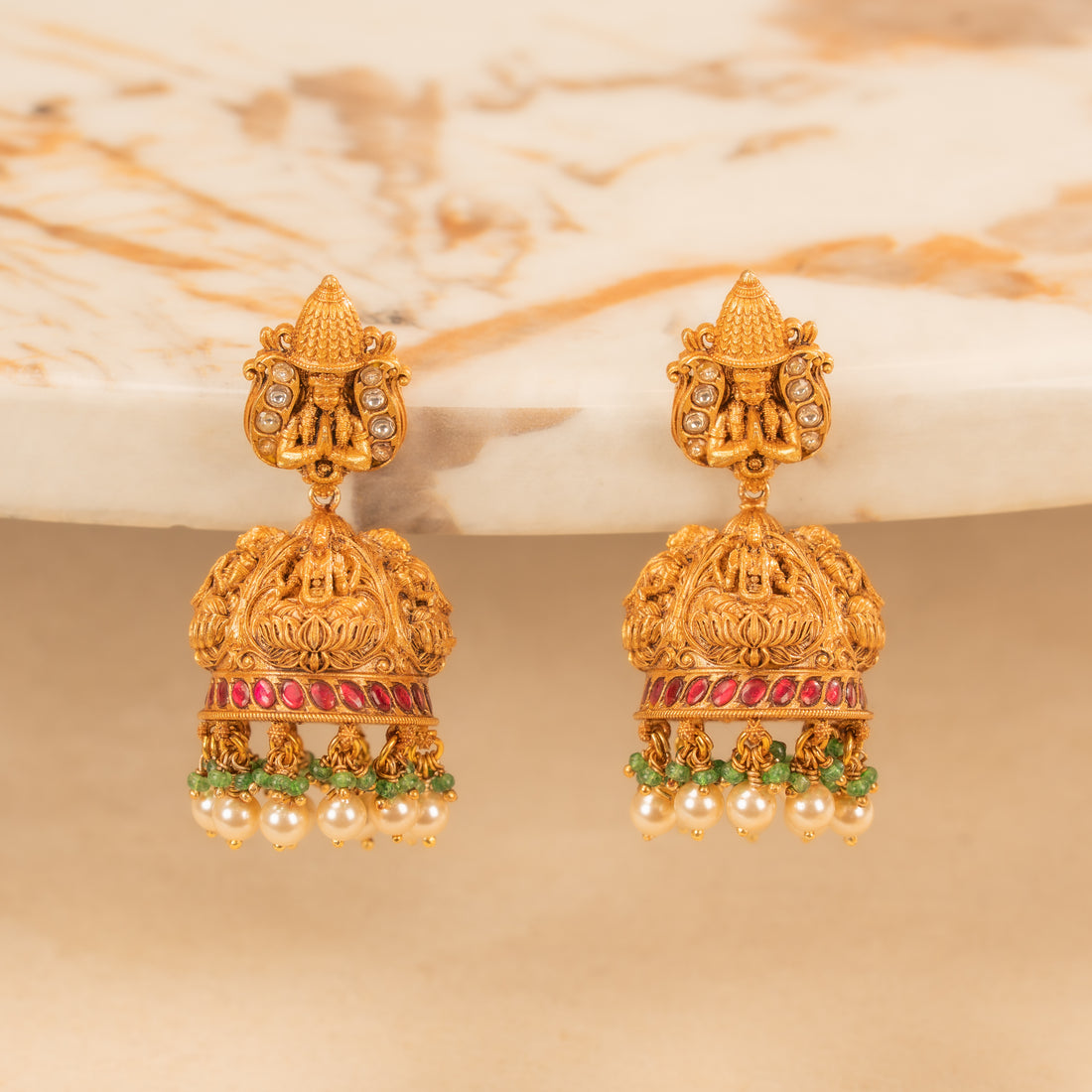 Kundan Jhumkas
