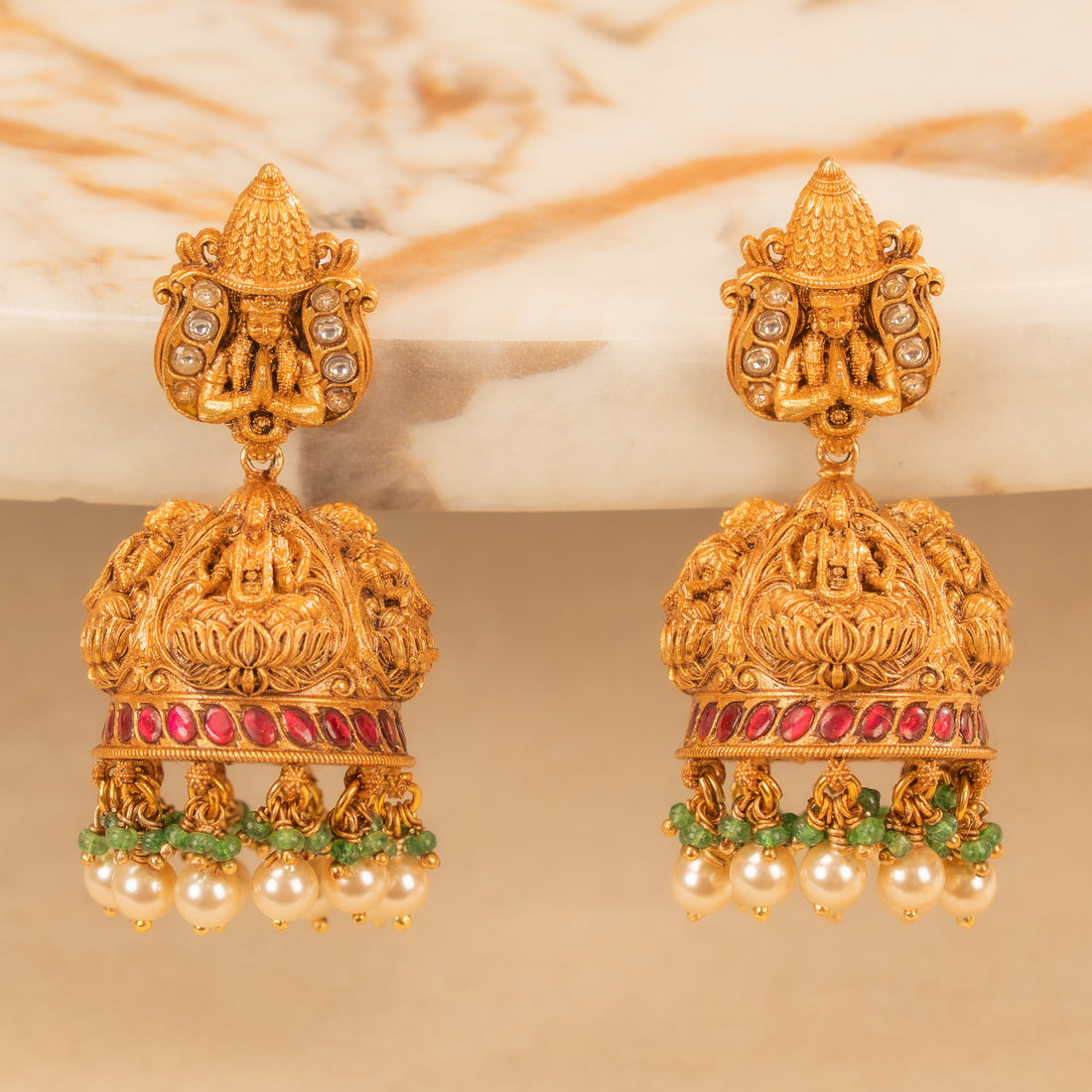 Kundan Jhumkas