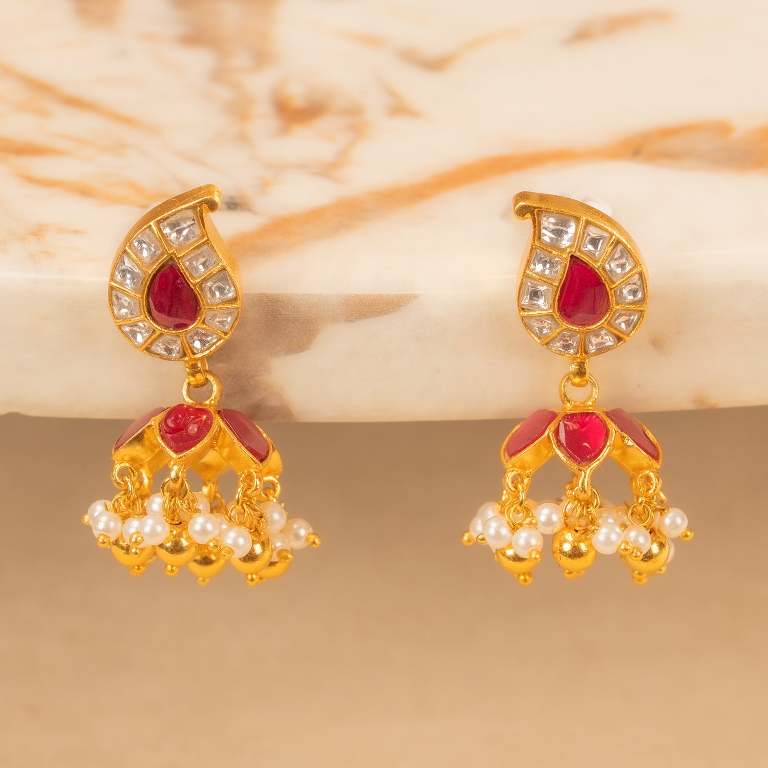 Kundan Jhumkas