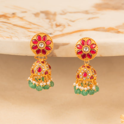 Kundan Jhumkas