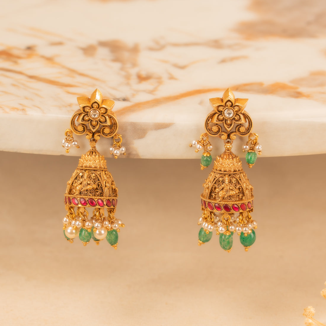 Kundan Jhumkas