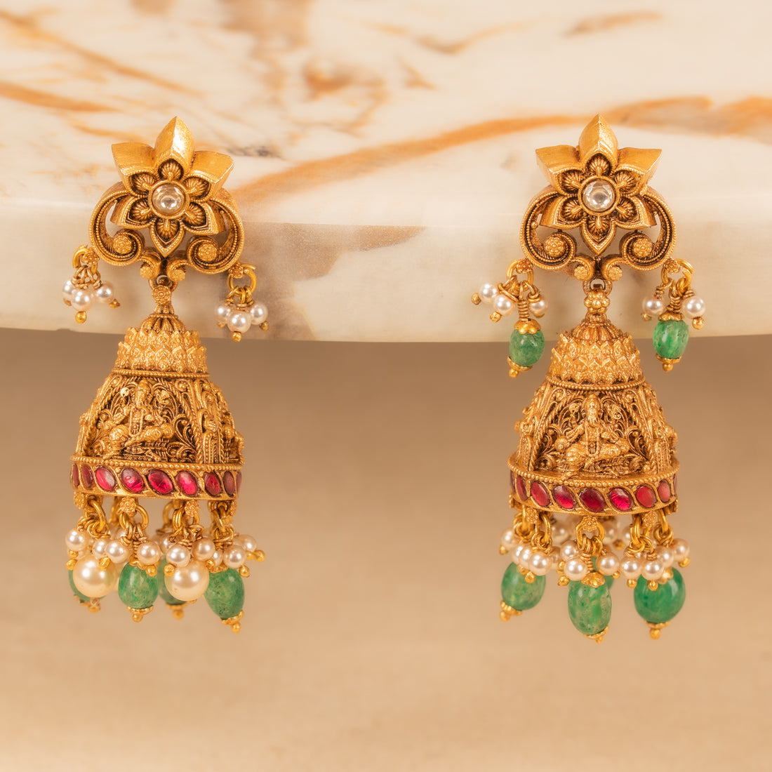 Kundan Jhumkas