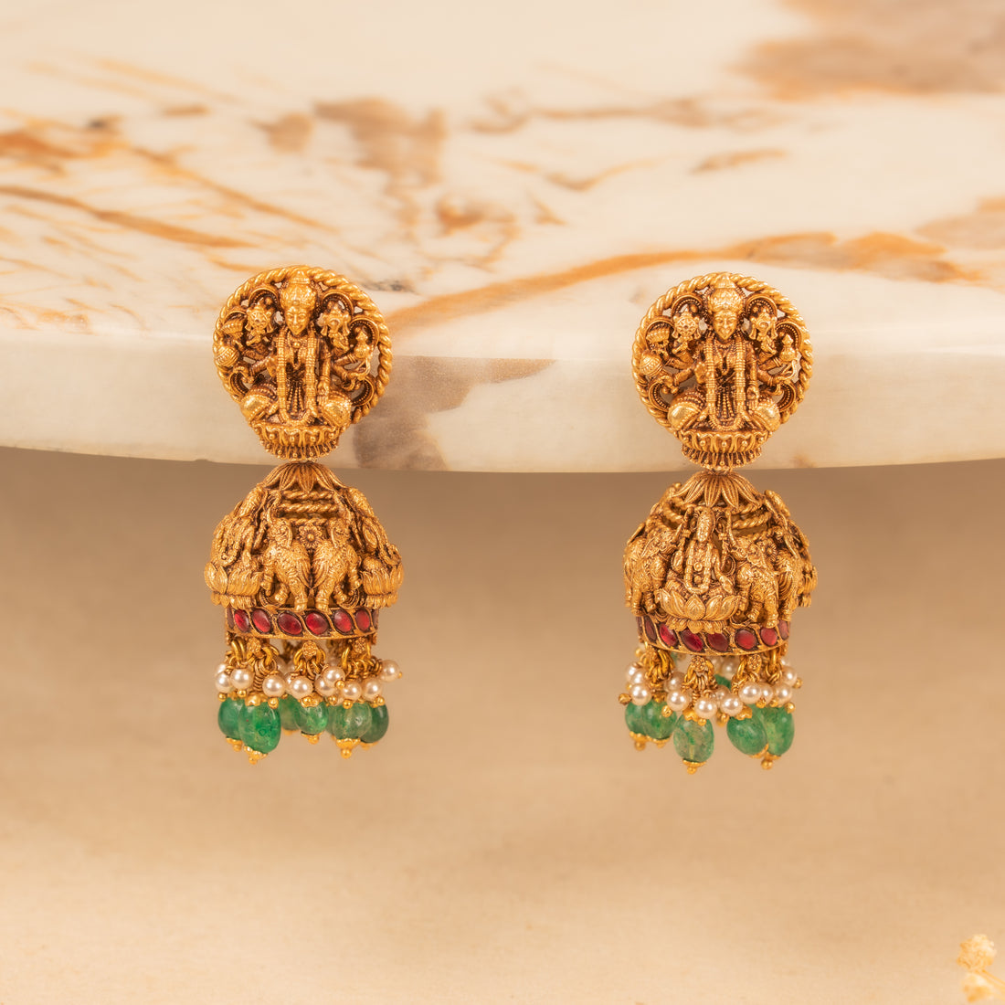 Kundan Jhumkas