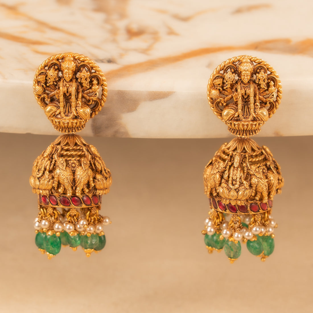 Kundan Jhumkas