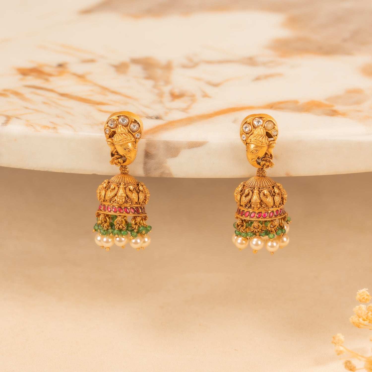 Kundan Jhumkas