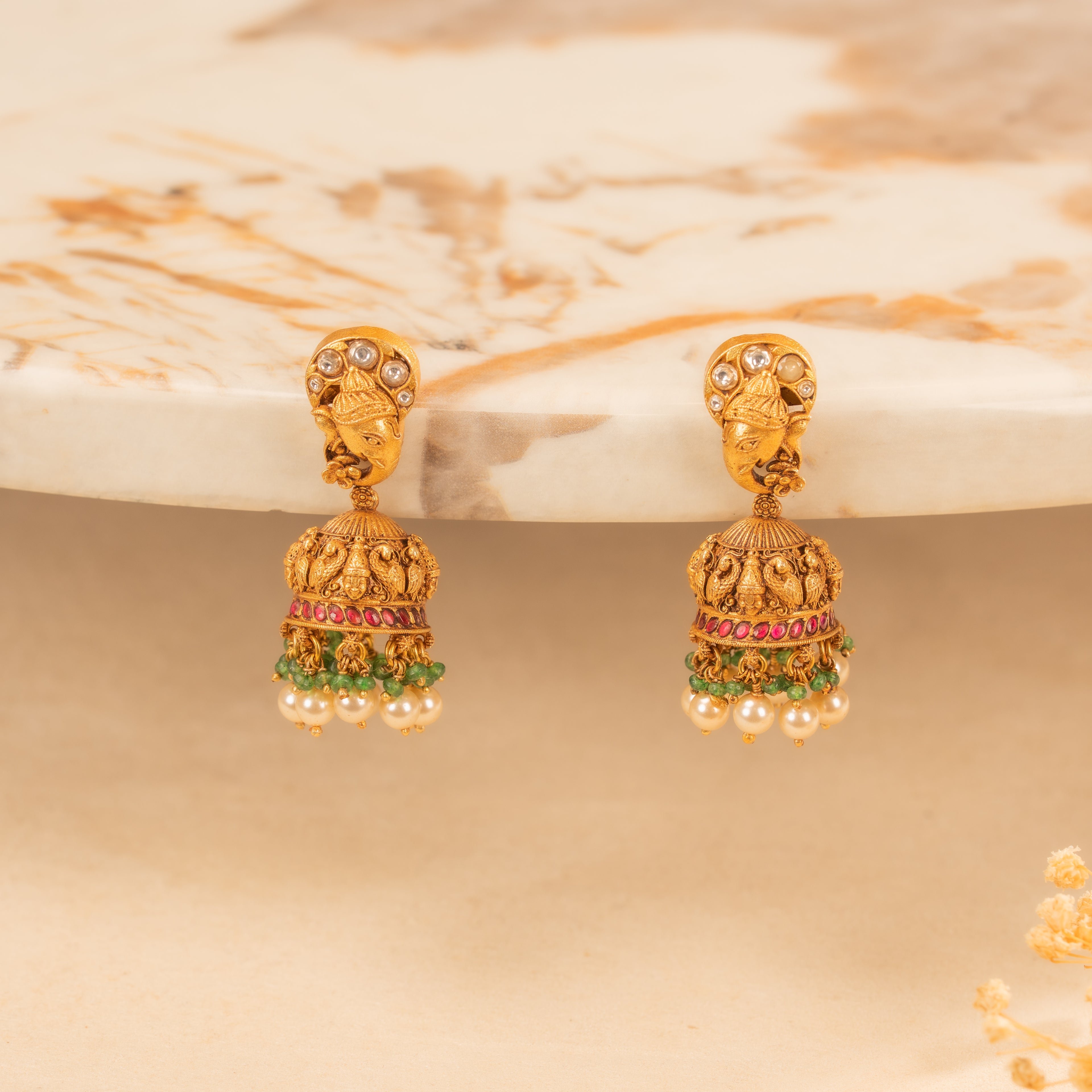 Kundan Jhumkas