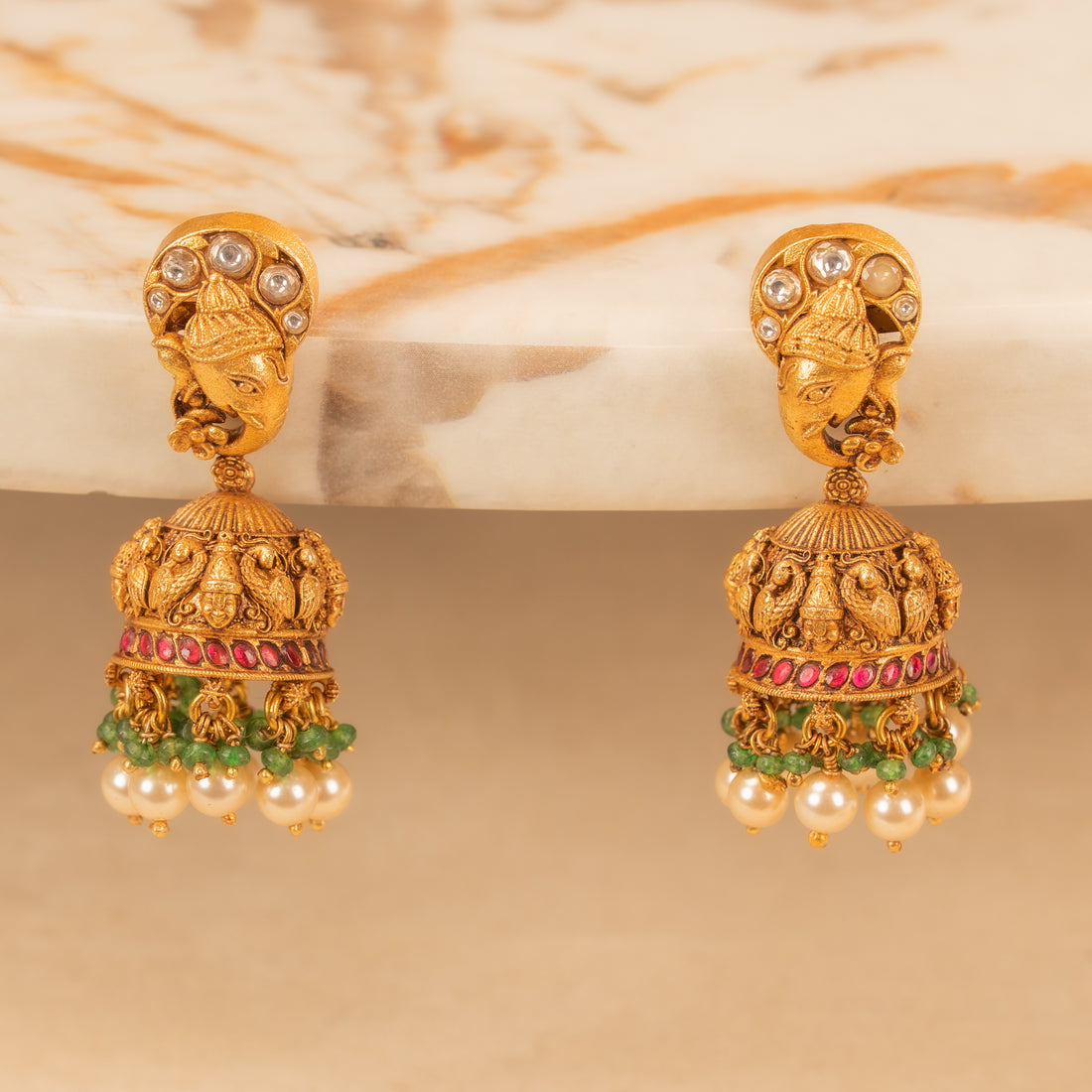 Kundan Jhumkas