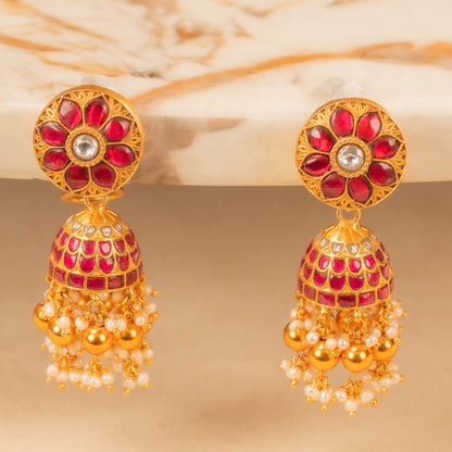Kundan Jhumkas