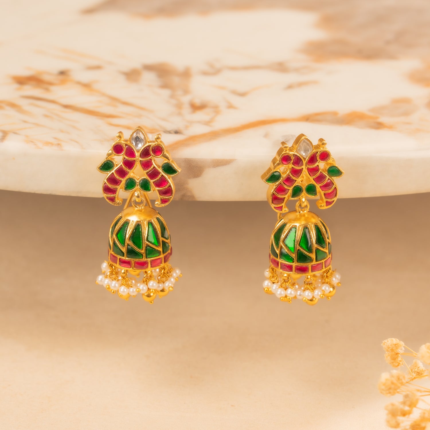 Kundan Jhumkas