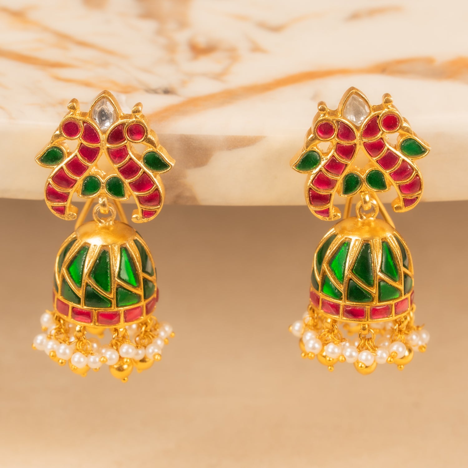 Kundan Jhumkas