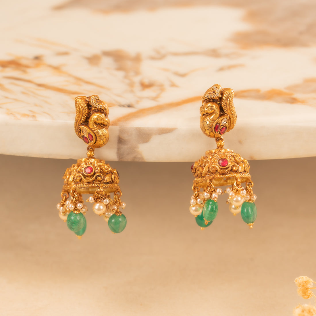 Kundan Jhumkas