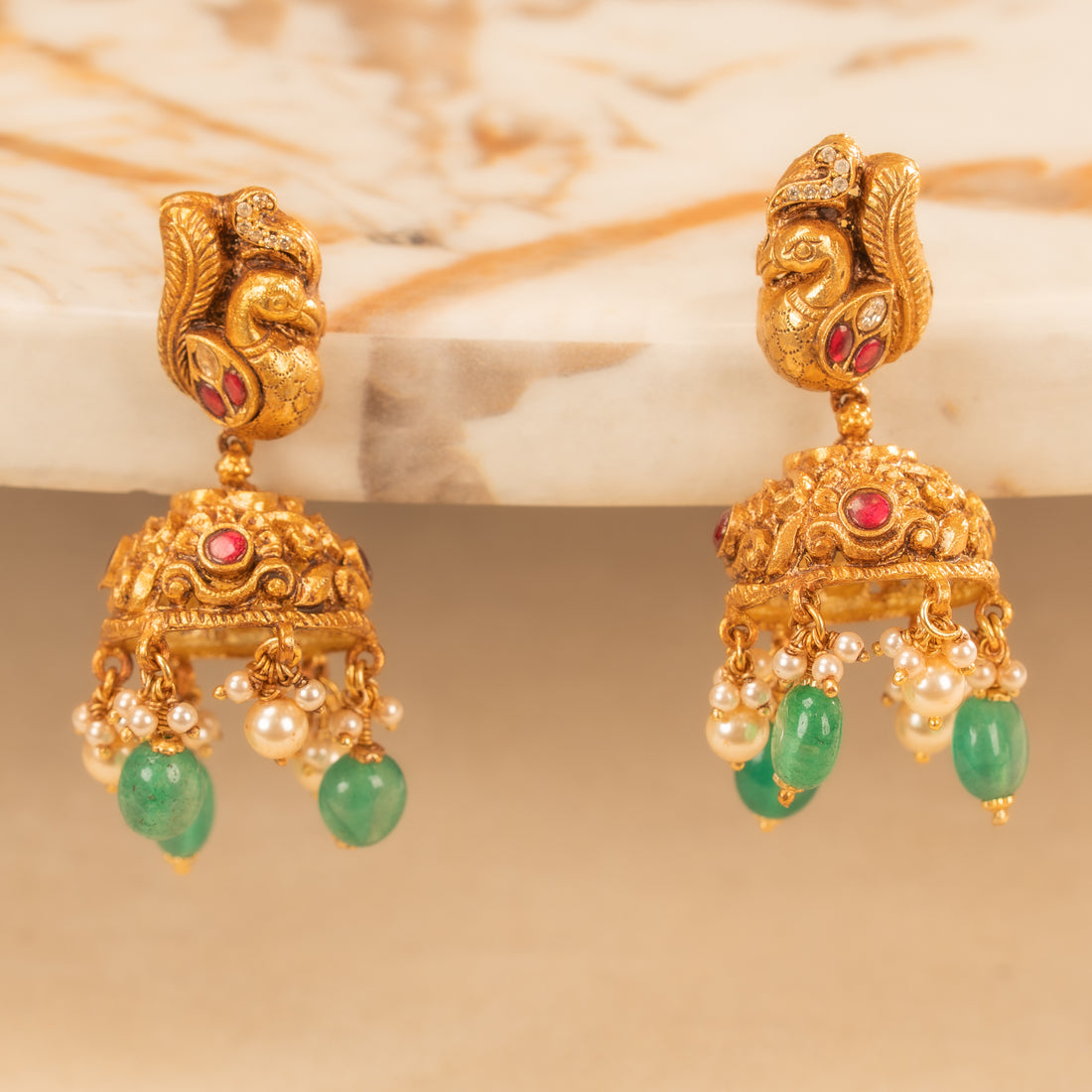 Kundan Jhumkas