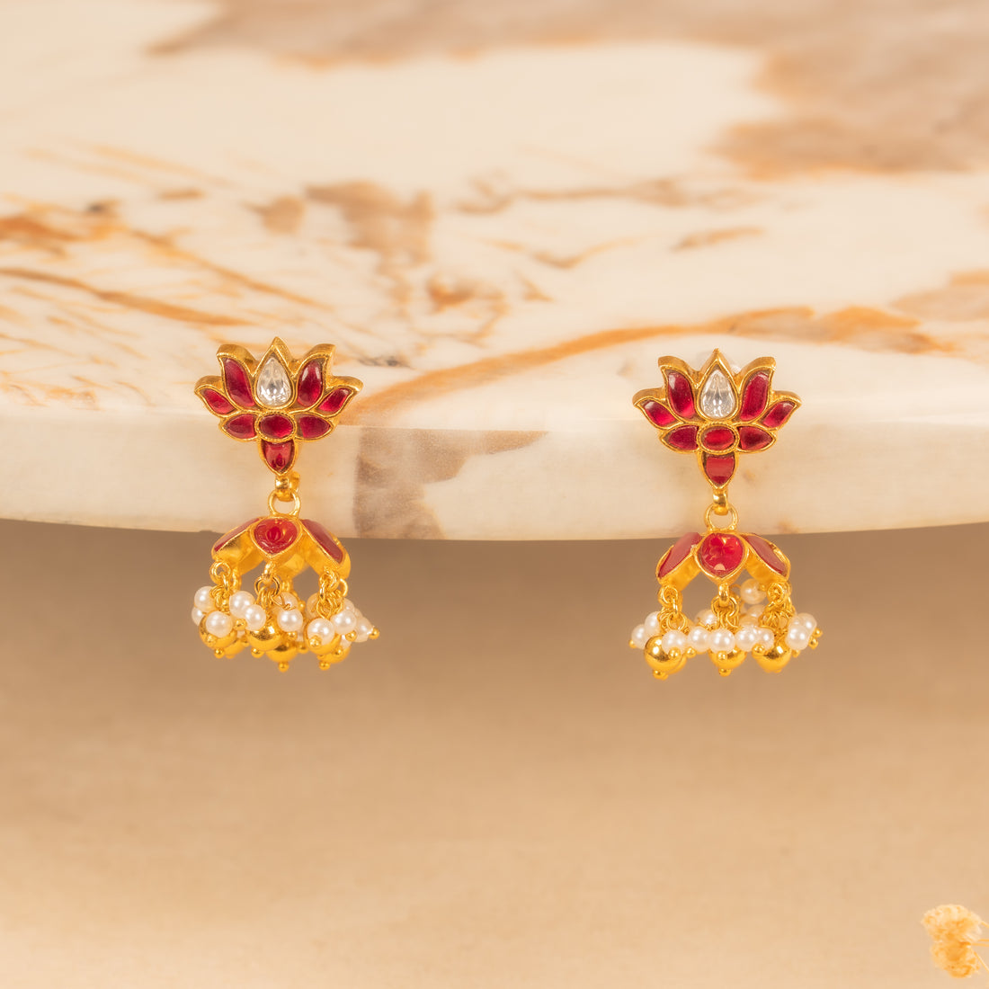 Kundan Jhumkas