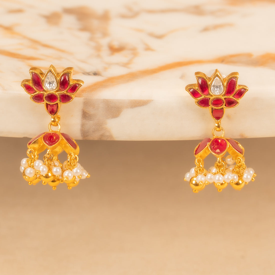 Kundan Jhumkas