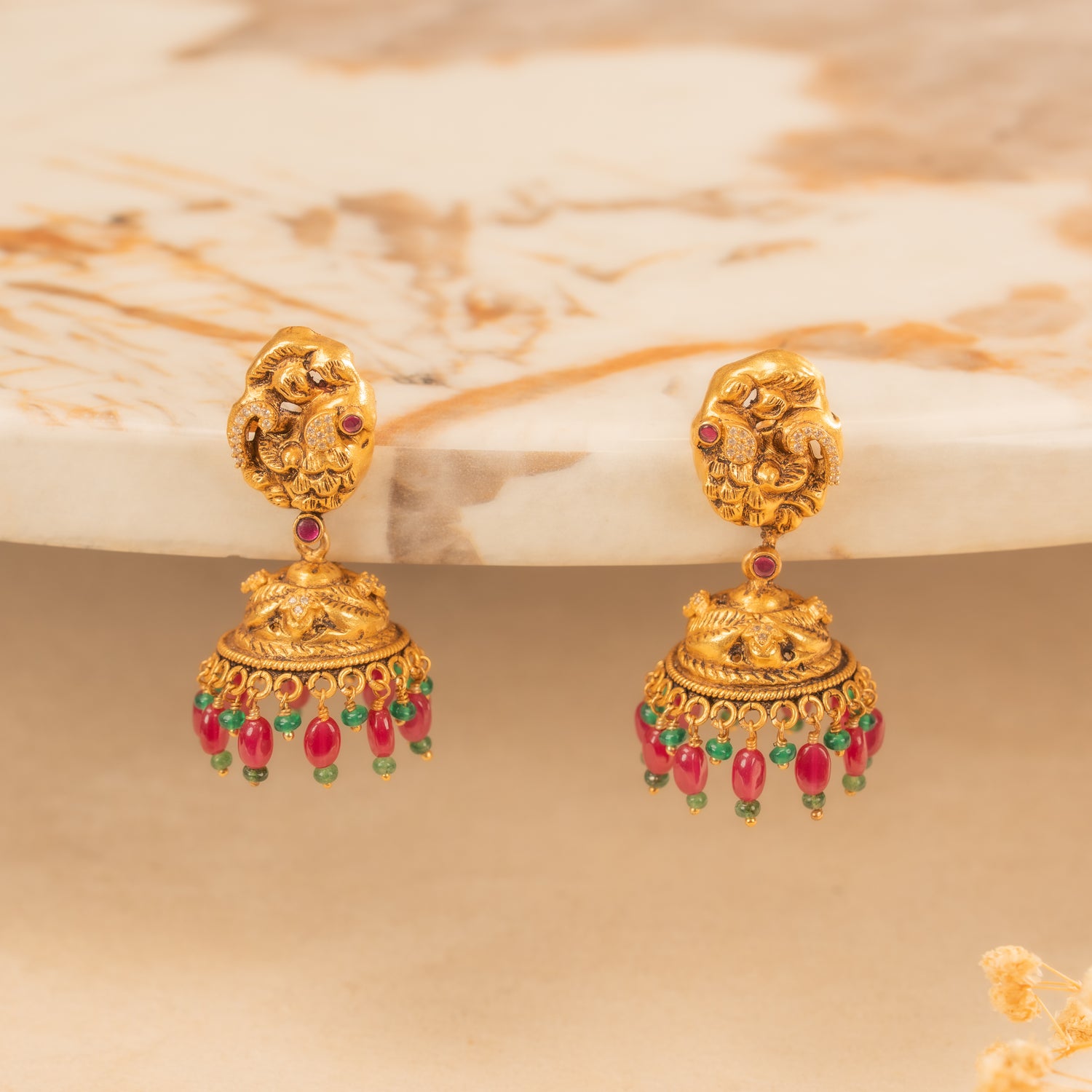 Kundan Jhumkas