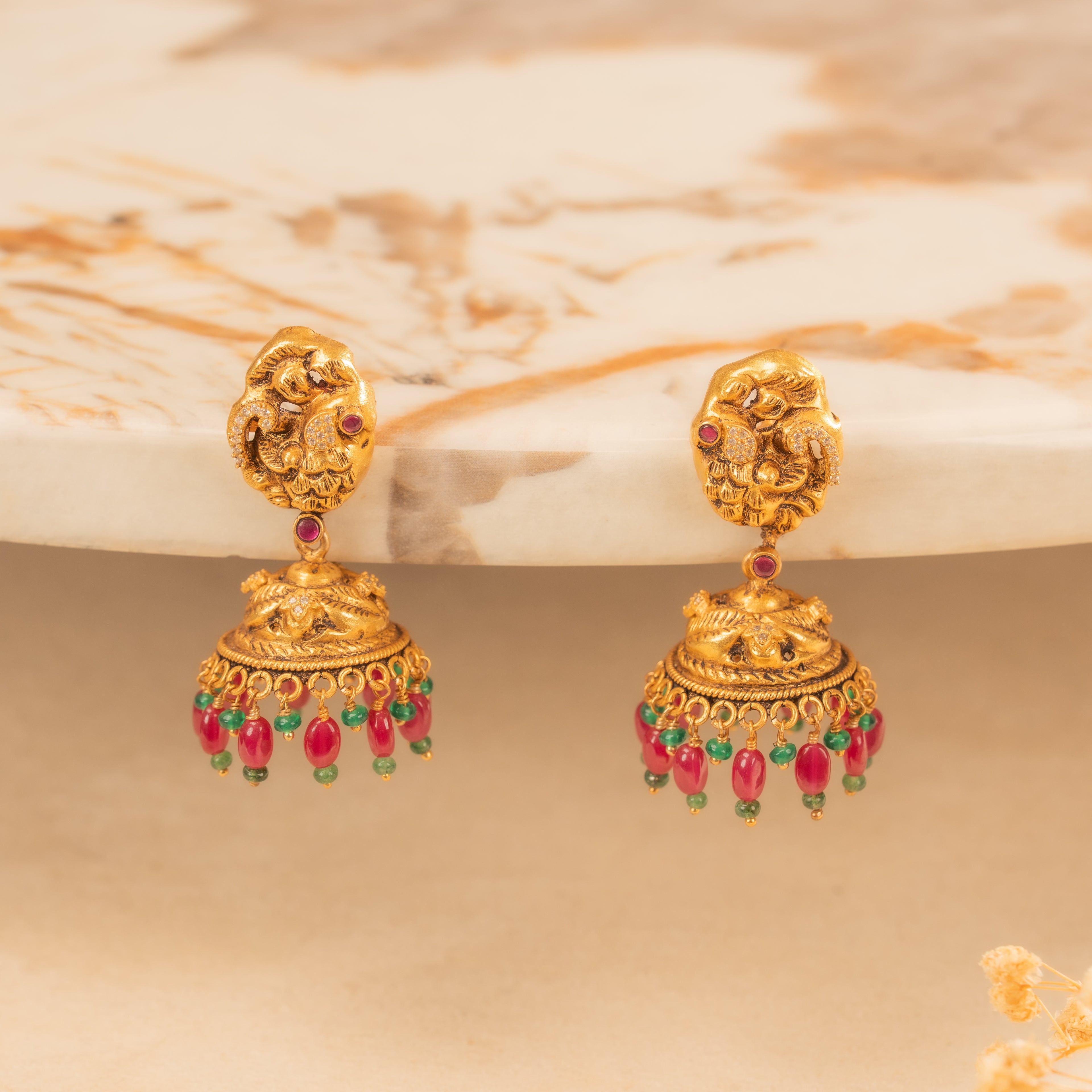 Kundan Jhumkas
