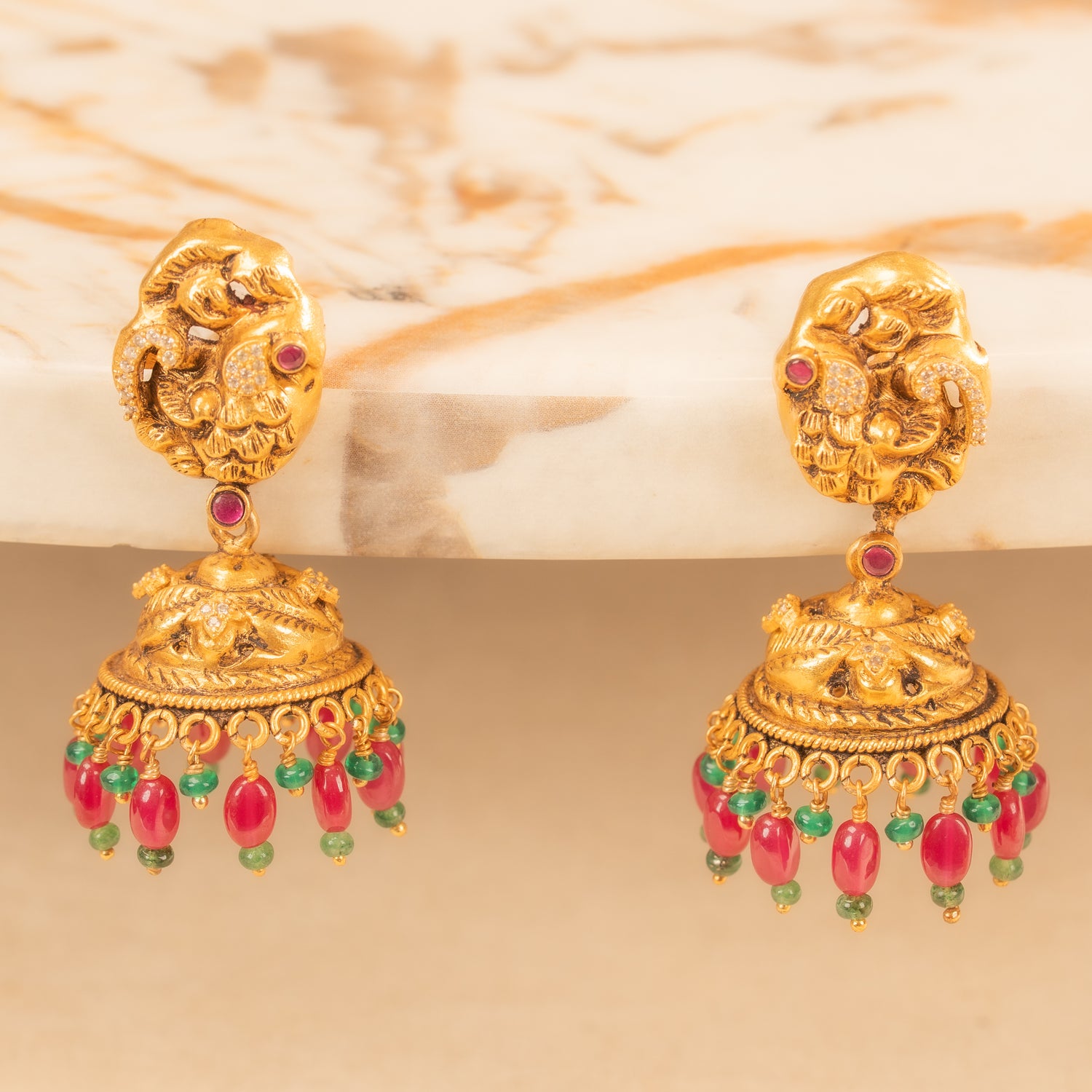 Kundan Jhumkas