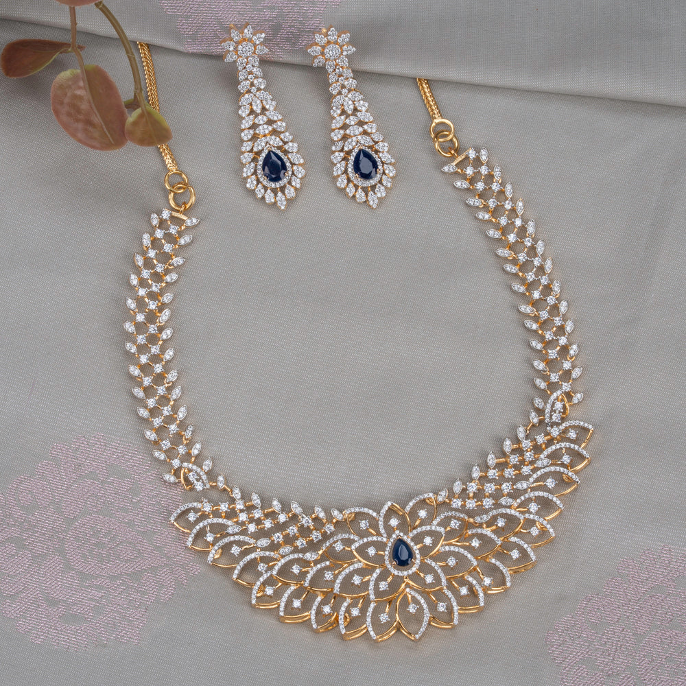 CZ Diamond Finish Necklace Set