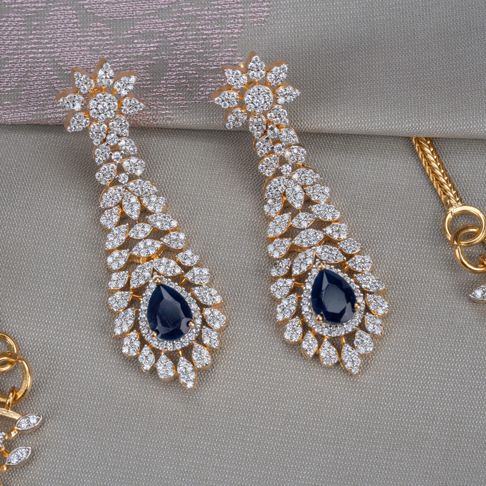 CZ Diamond Finish Necklace Set