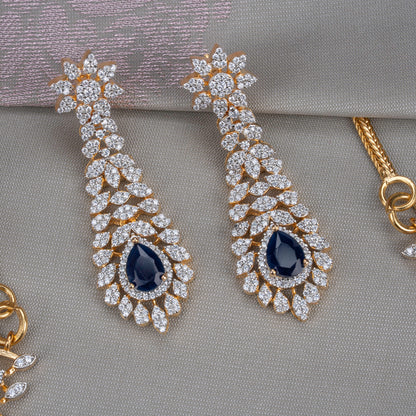 CZ Diamond Finish Necklace Set