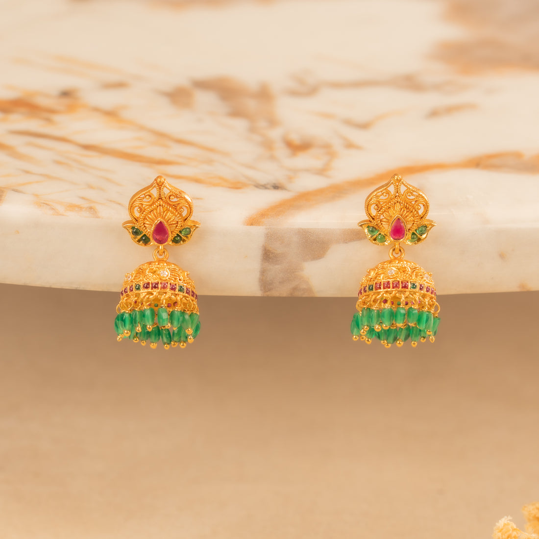 Kundan Jhumkas