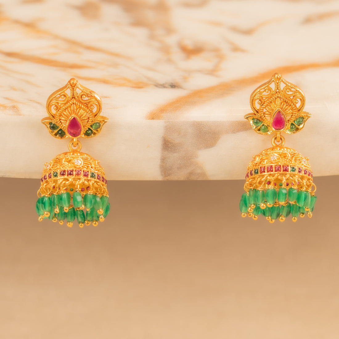 Kundan Jhumkas