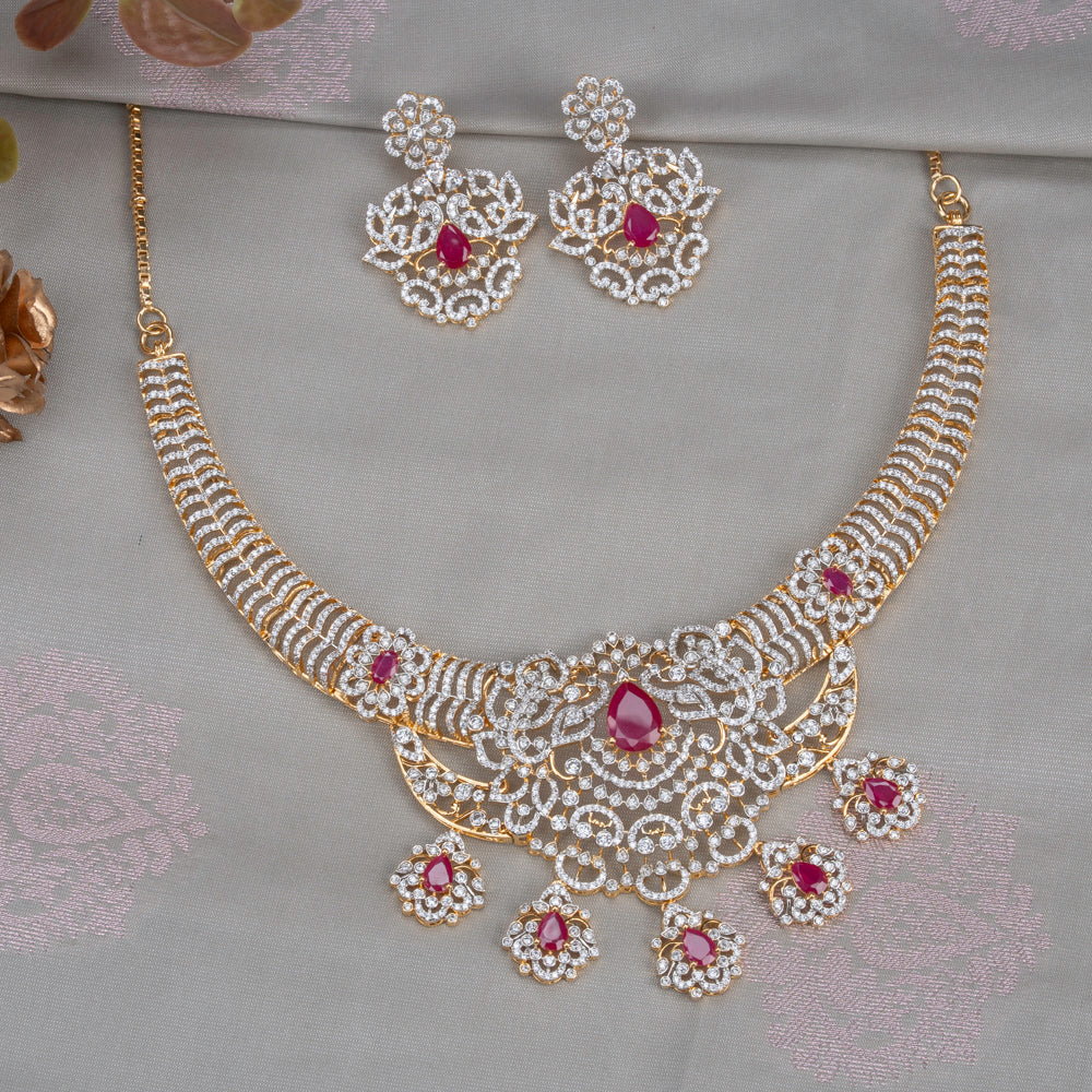 CZ Necklace and Earring