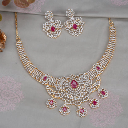 CZ Necklace and Earring