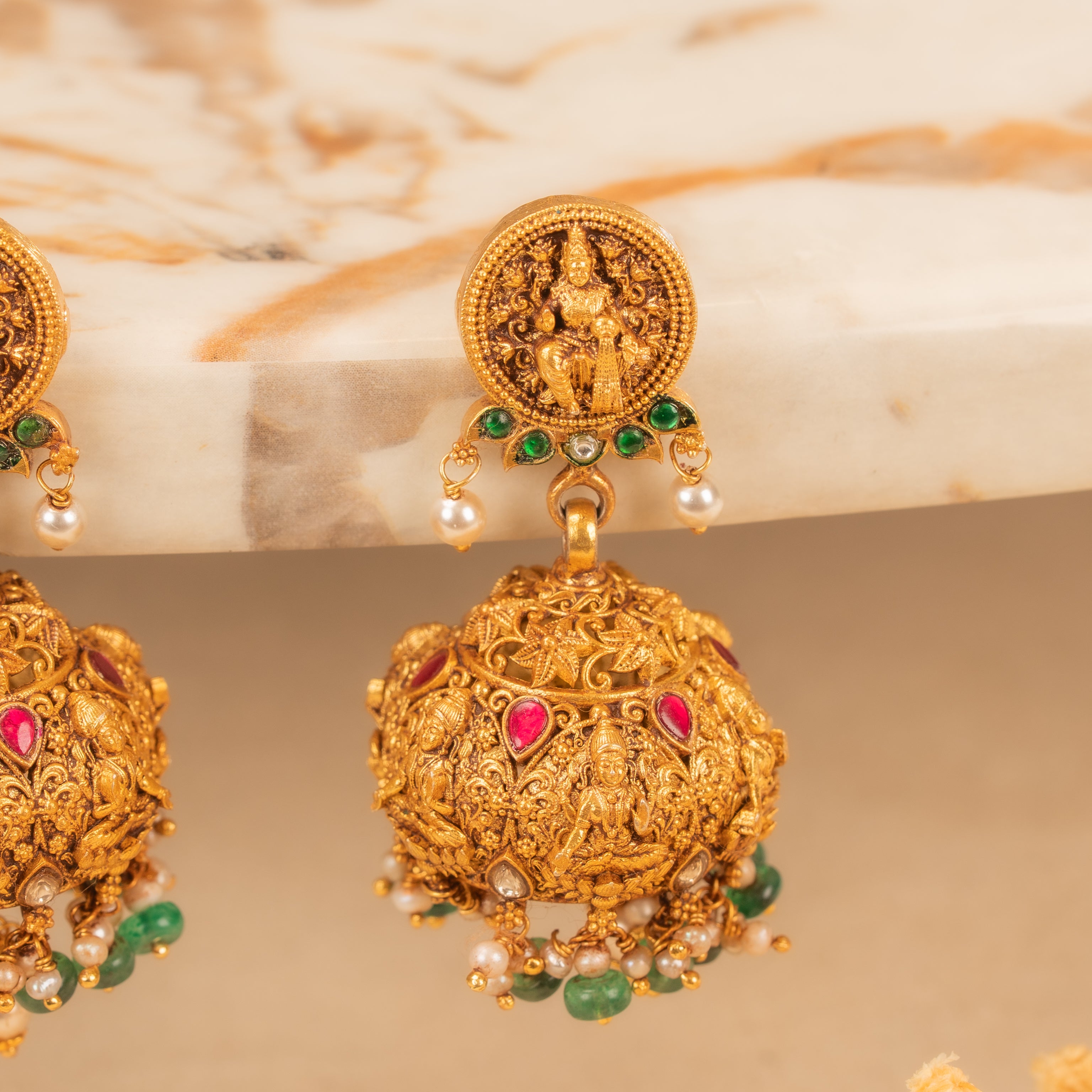 Kundan Jhumkas