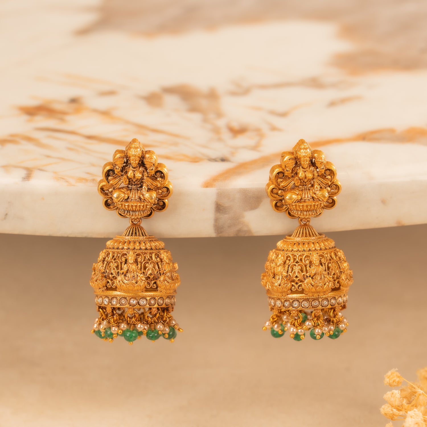 Kundan Jhumkas