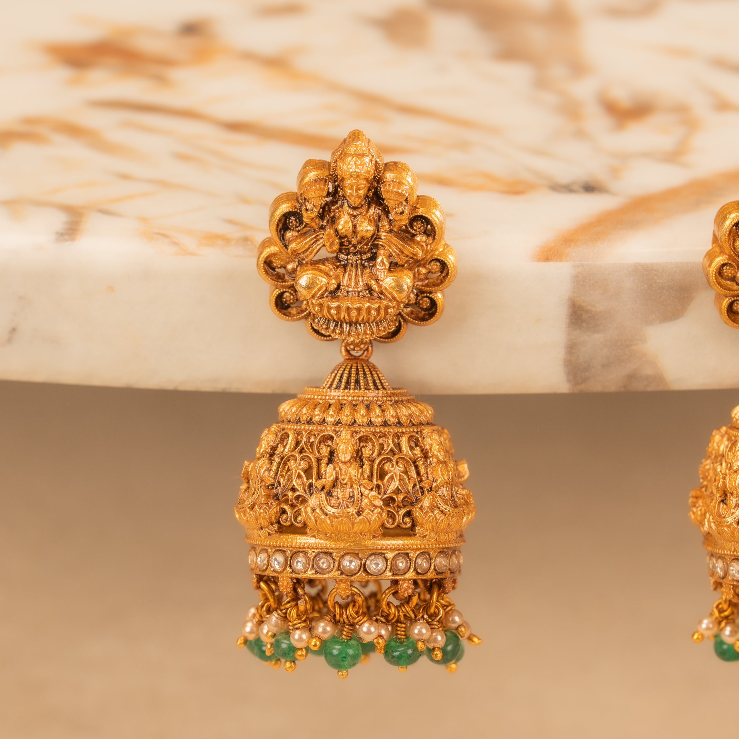 Kundan Jhumkas