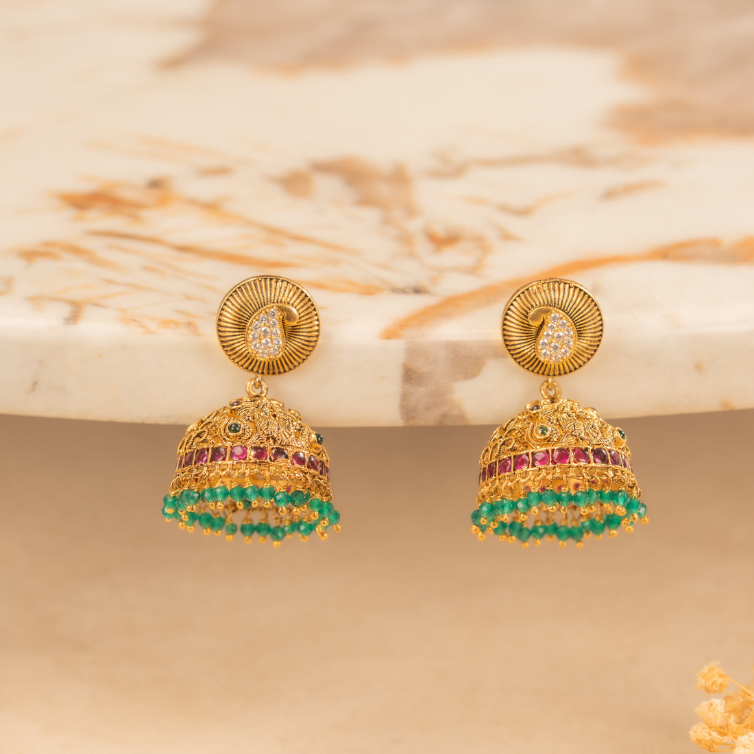 Kundan Jhumkas