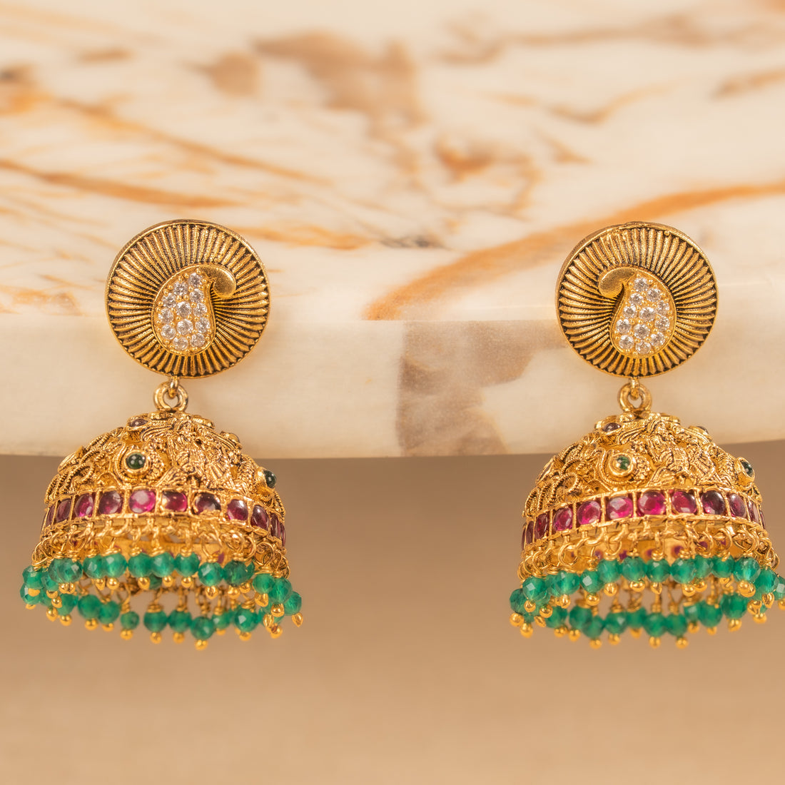 Kundan Jhumkas