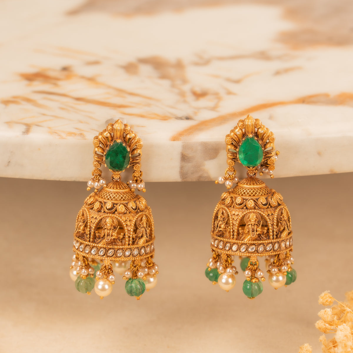 Kundan Jhumkas