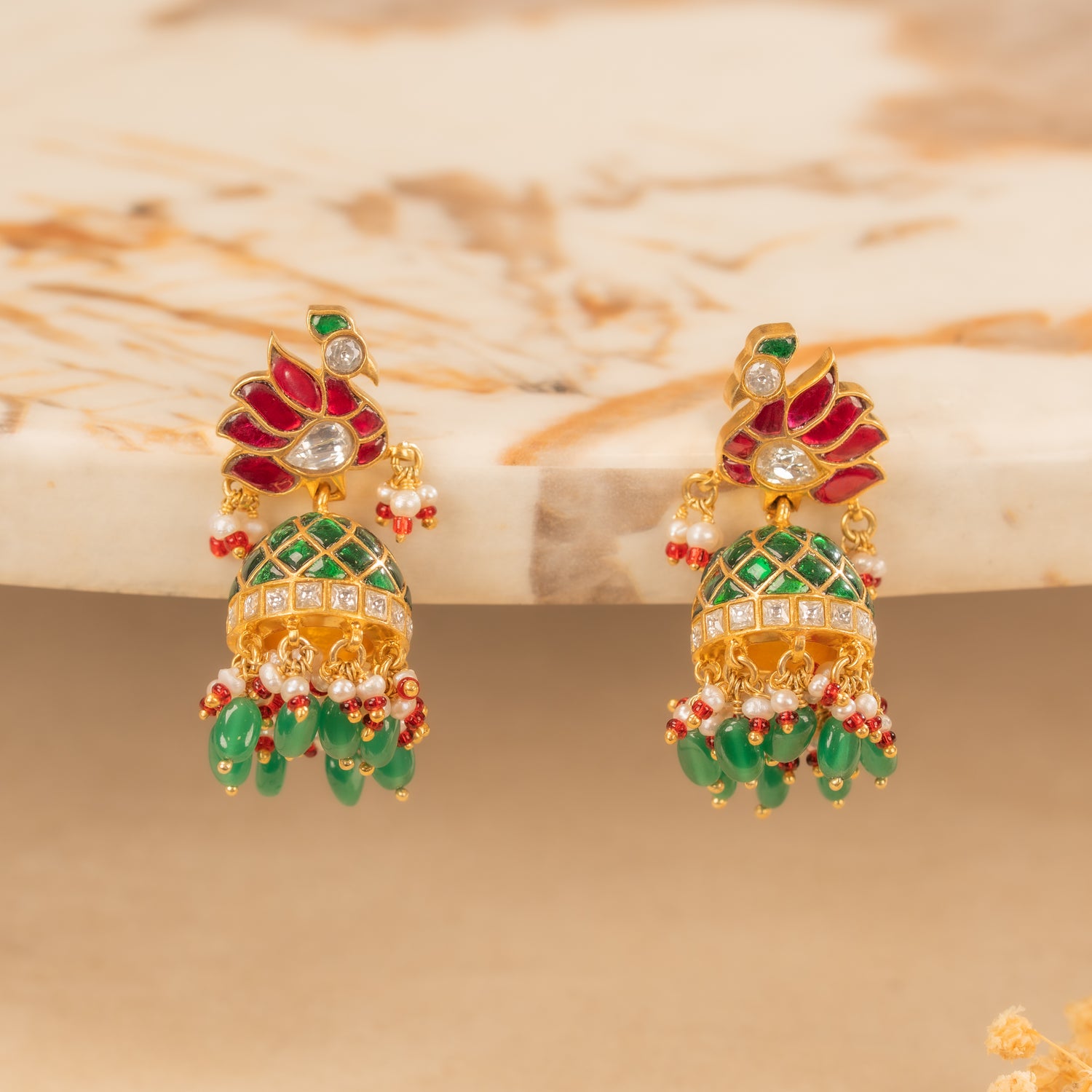Kundan Jhumkas