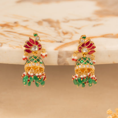 Kundan Jhumkas