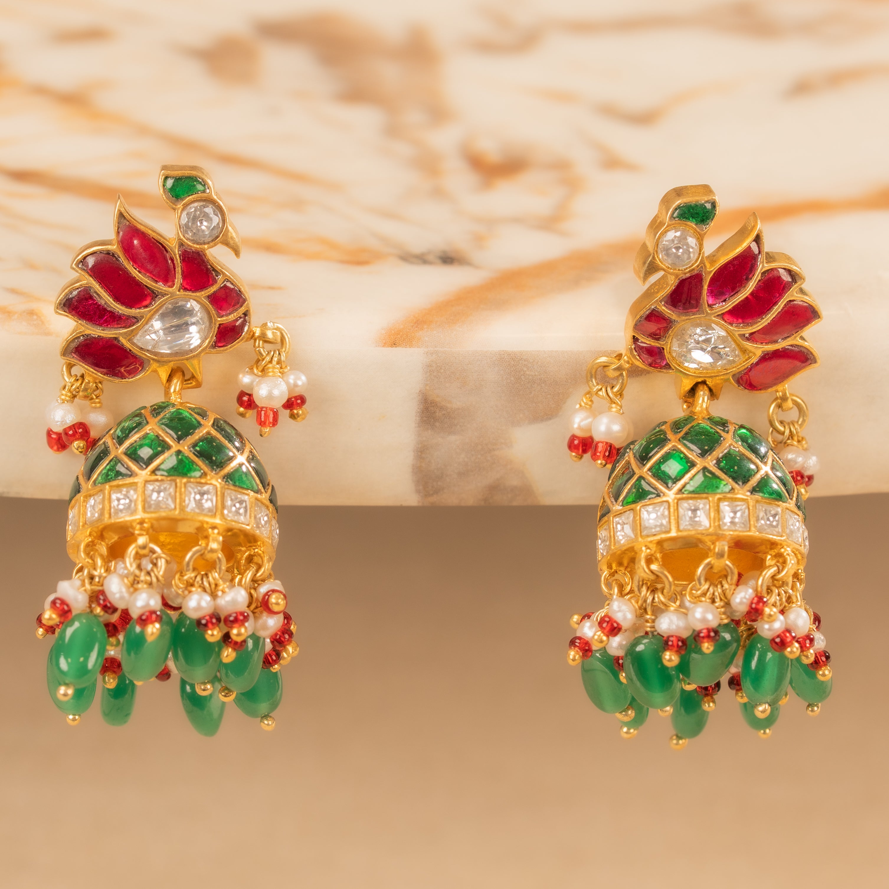 Kundan Jhumkas