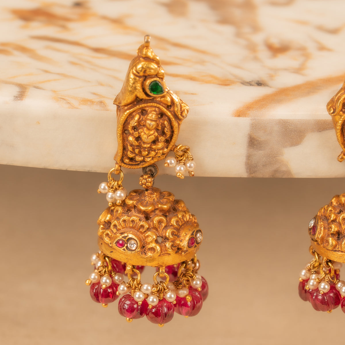 Kundan Jhumkas