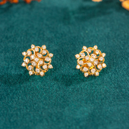 Karaikudi Floral Studs